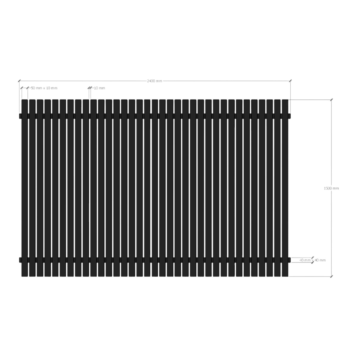 Aluminium Flat Blade Fence
