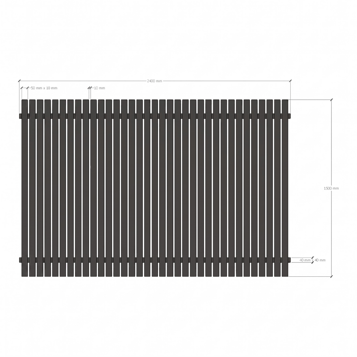 Aluminium Flat Blade Fence