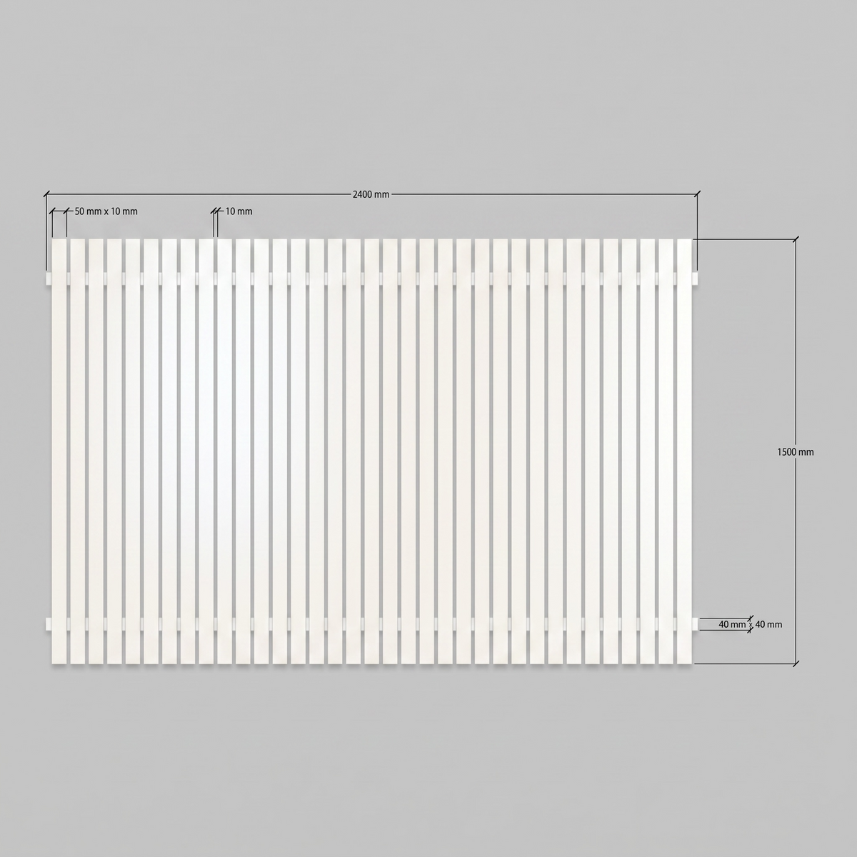 Aluminium Flat Blade Fence