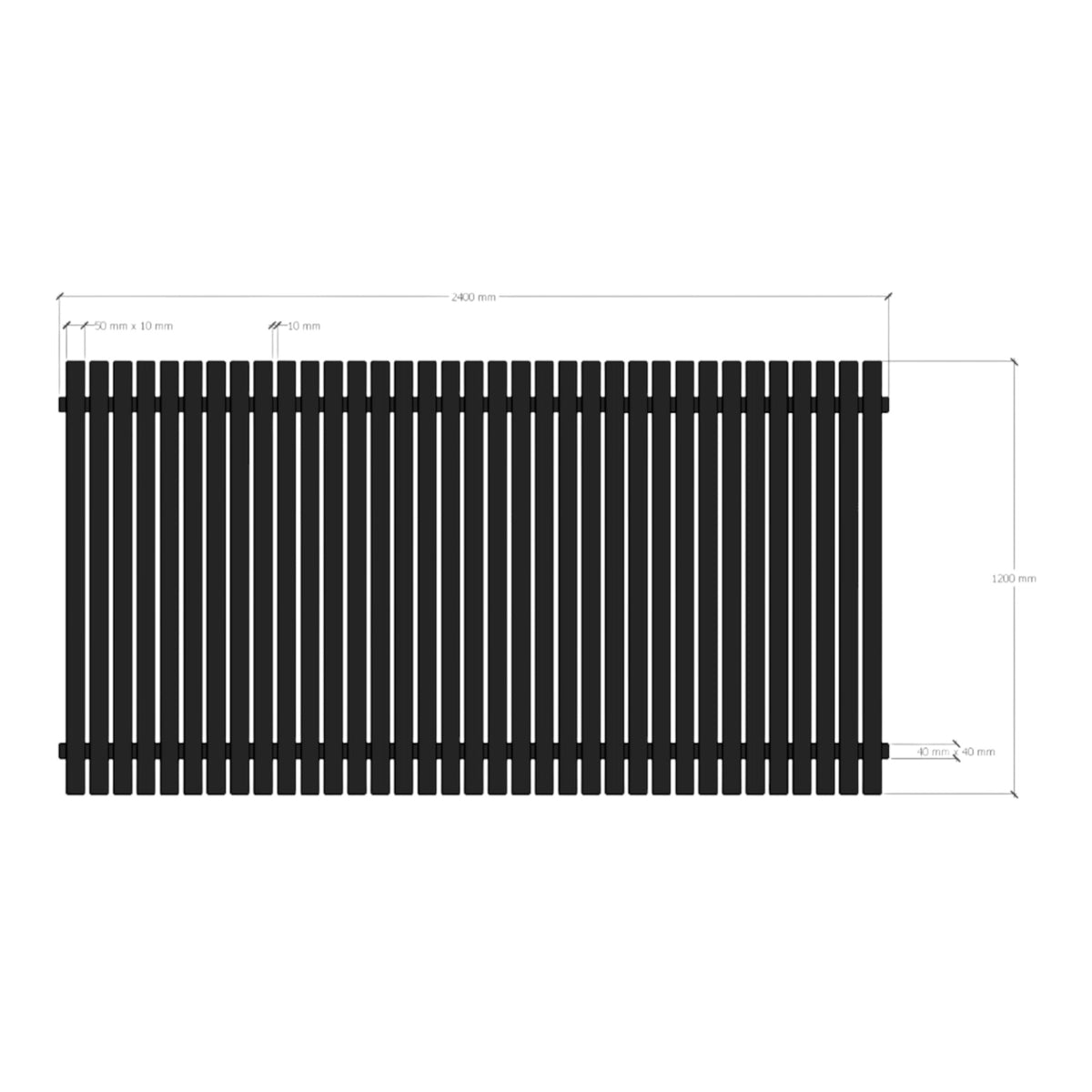 Aluminium Flat Blade Fence
