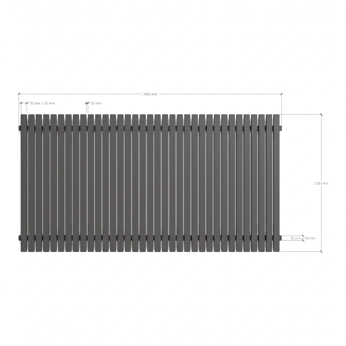 Aluminium Flat Blade Fence